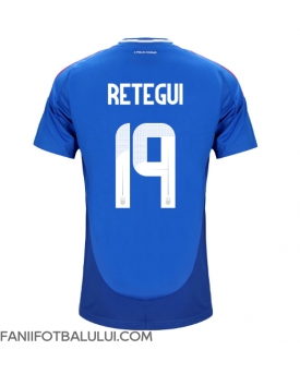 Italia Mateo Retegui #19 Tricou Fotbal Replică European 2024 Barbati Acasa